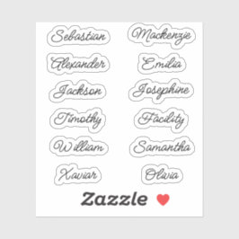 Zurück zur Schule - Aufkleber mit mehreren Namen