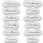 Zurück zur Schule - Aufkleber mit mehreren Namen (Vorderseite)