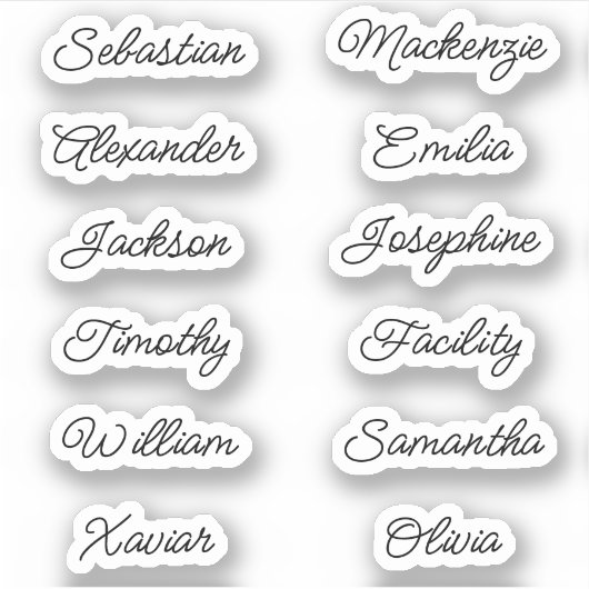 Zurück zur Schule - Aufkleber mit mehreren Namen (Vorderseite)