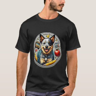 Zurück zur Schule Australian Cattle Dog Jungen Mäd T-Shirt
