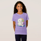 Zurück zur Schule Axolotl Kawaii Cartoon T-Shirt (Vorne ganz)