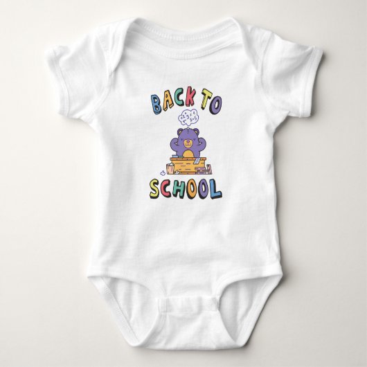 Zurück zur Schule Baby Strampler (Vorderseite)