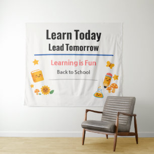 Zurück zur Schule Banner Klassenzimmer Dekoration Wandteppich