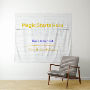 Zurück zur Schule Banner Klassenzimmer Dekoration  Wandteppich