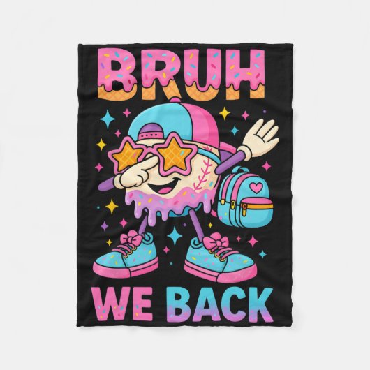 Zurück zur Schule Baseball Eis Drip Bruh Wir Sind Fleecedecke (Vorderseite)