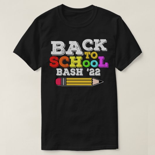 Zurück zur Schule Bash 2022 Lehrer Student T-Shirt (Design vorne)