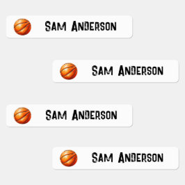 Zurück zur Schule Basketball Kinder Name Etiketten