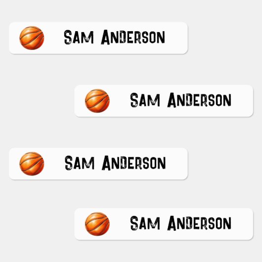 Zurück zur Schule Basketball Kinder Name Etiketten (Gruppe)