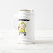 Zurück zur Schule Bierglas (Vorderseite Links)