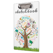 Zurück zur Schule | Bildung Tree Zwischenablage Klemmbrett (Links)