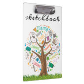 Zurück zur Schule | Bildung Tree Zwischenablage Klemmbrett (Rechts)