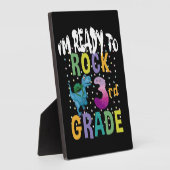 Zurück zur Schule bin ich bereit, das Dino der dri Fotoplatte (Seite)