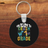 Zurück zur Schule bin ich bereit, den ersten Grad  Schlüsselanhänger (Vorderseite)