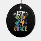 Zurück zur Schule bin ich bereit für Rock 4. Klass Keramik Ornament (Links)
