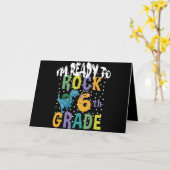 Zurück zur Schule bin ich bereit für Rock 6. Klass Karte (Gelbe Blume)