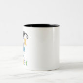 Zurück zur Schule bin ich bereit, vor dem K Dinosa Zweifarbige Tasse (Mittel)