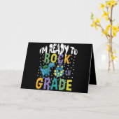 Zurück zur Schule bin ich bereit zum 8. Klasse Din Karte (Gelbe Blume)