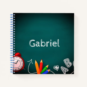 Zurück zur Schule Blackboard Kinder Name schön Notizblock