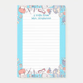 Zurück zur Schule Blau Post-it Klebezettel (Vorderseite)