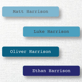 Zurück zur Schule Blauer farbiger Junge Typisierte Etiketten