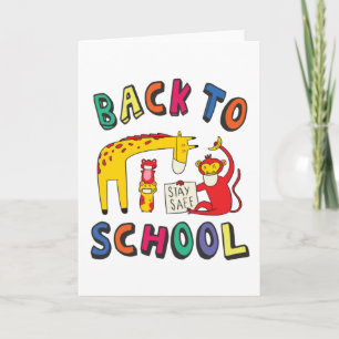 Zurück zur Schule - Bleib sicher Karte