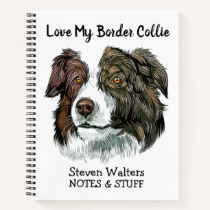 Zurück zur Schule Border Collie Notizbuch
