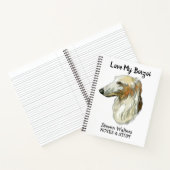 Zurück zur Schule Borzoi Notebook Notizblock (Innenseite)