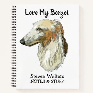 Zurück zur Schule Borzoi Notizbuch