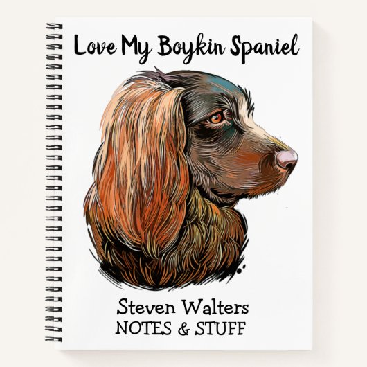 Zurück zur Schule Boykin Spaniel Notebook Notizblock (Vorderseite)