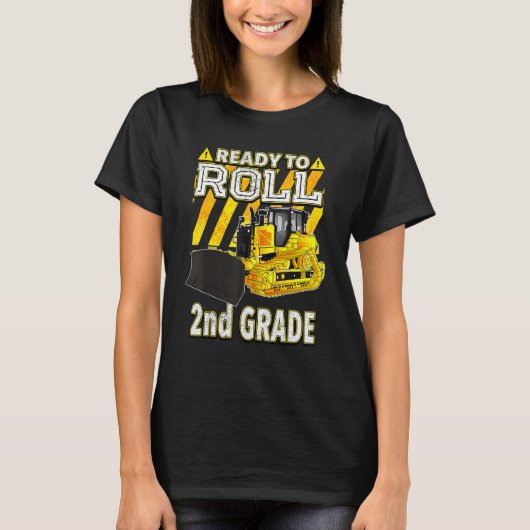 Zurück zur Schule Bulldozer bereit zur zweiten Stu T-Shirt (Vorderseite)