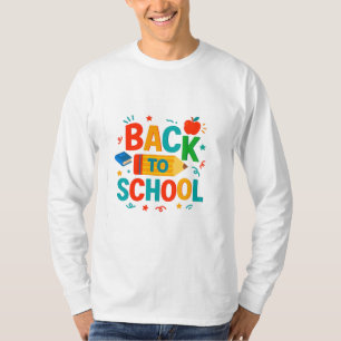 "Zurück zur Schule" Bunter Bleistift & Apfel Grafi T-Shirt