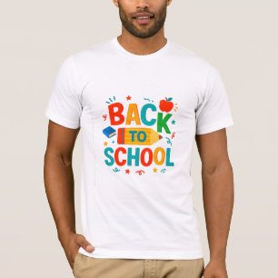 "Zurück zur Schule"-Buntstift- und Apfel-Grafik T-Shirt