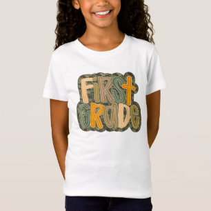Zurück zur Schule Camouflage 1. Typ der ersten Kla T-Shirt