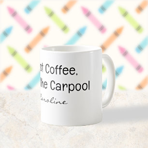 Zurück zur Schule Carpool-Mutter Kaffeetasse