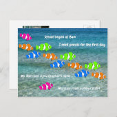 Zurück zur Schule Clownfischfang Willkommen Postkarte (Vorne/Hinten)