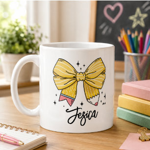 Zurück zur Schule Coquette benutzerdefinierter Nam Kaffeetasse