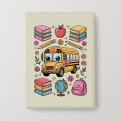 Zurück zur Schule Coquette Lehrer Kindergarten Pre Button (Vorderseite)