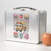 Zurück zur Schule Coquette Lehrer Kindergarten Pre Metall Brotdose (Beispiel)