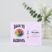 Zurück zur Schule Crayons Lehrer Personalisiert Postkarte (Stehend Vorderseite)