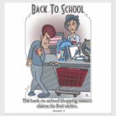 Zurück zur Schule Custom Cut Windschutzschild Aufk Aufkleber (Blatt)