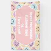 Zurück zur Schule Dekoration Lehrer Retro Banner (Vertikal)