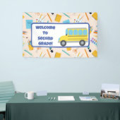 Zurück zur Schule Dekoration Lehrer Retro Banner (Messeveranstaltung)