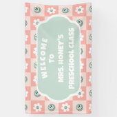 Zurück zur Schule Dekoration Lehrer Retro Banner (Vertikal)