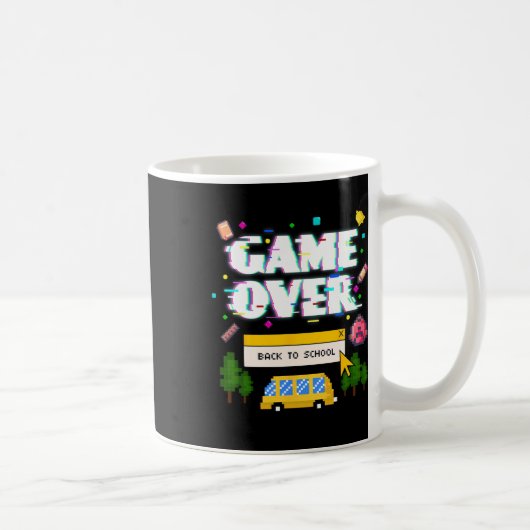 Zurück zur Schule - der lustige Retro Gamer Lehrer Kaffeetasse (Rechts)