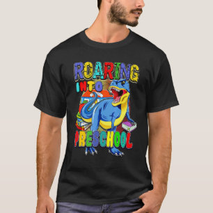 Zurück zur Schule Dinosaurier, die in die Vorschul T-Shirt