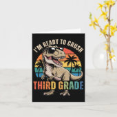 Zurück zur Schule Dinosaurier Junge, ich bin berei Karte (Gelbe Blume)