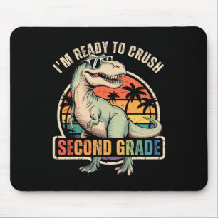Zurück zur Schule Dinosaurier-Junge Ich bin bereit Mousepad