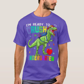Zurück zur Schule Dinosaurier Jungs bin ich bereit T-Shirt