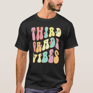 Zurück zur Schule Dritte Klasse Vibes 3. Schüler u T-Shirt