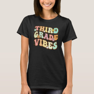 Zurück zur Schule Dritte Klasse Vibes Retro Groovy T-Shirt